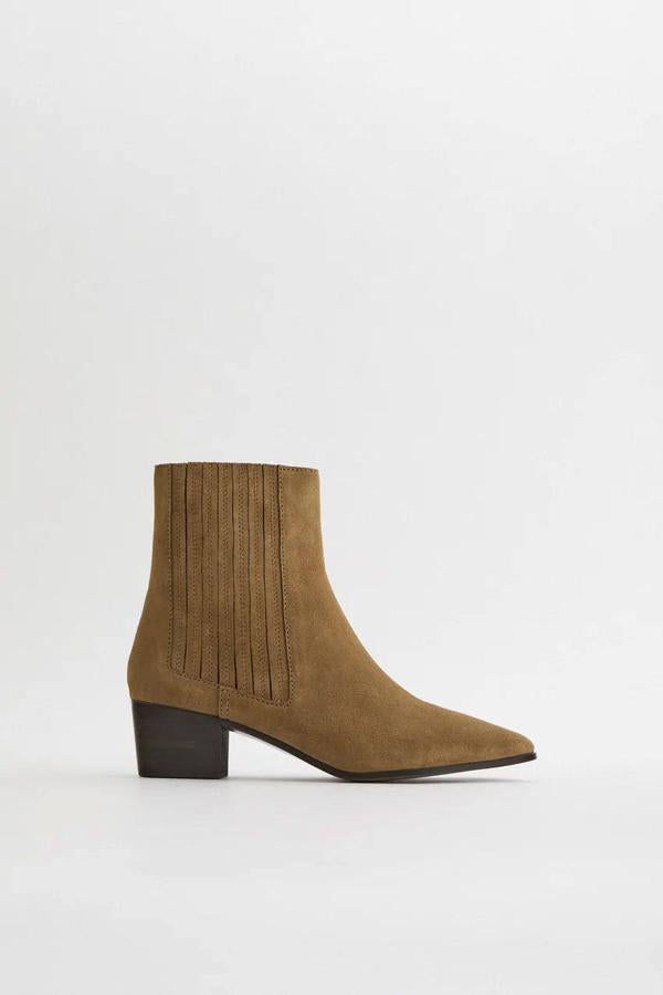 Botin tacon serraje online zara